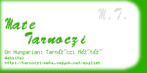 mate tarnoczi business card